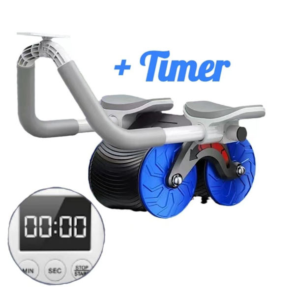 Magmuskler Fitness Wheel Training Bantning Blue/Timer