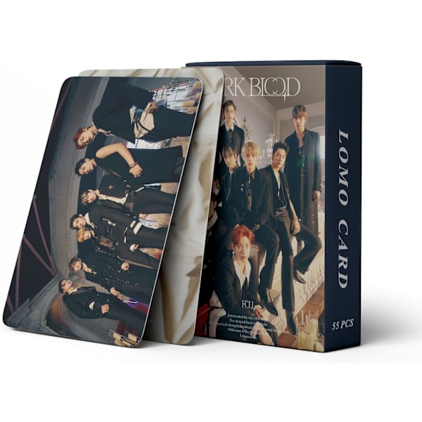 Kpop ENHYPEN Paket med 55 fotokort ENHYPEN Lomo Cards ENHYPEN Dark Blood New Album Lomo Cards ENHYPEN Poster Cards for Fans (FULL)