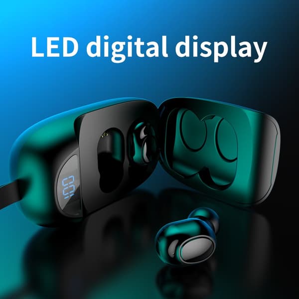 Bluetooth hörlurar JS25 tws hörlurar basheadset White