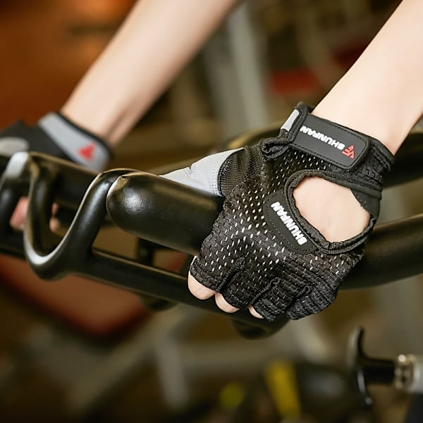 Professionell Fitness Gym Handskar Cykeltillbehör Halvfinger Män Kvinnor Power Tyngdlyftande Handskydd Cykeltillbehör Pink950 M