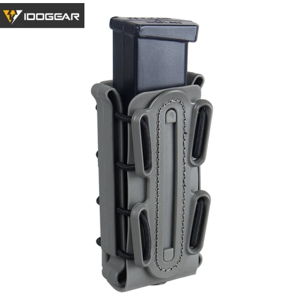 IDOGEAR Tidningspåsar Fastmag Bältesklämma plast Molle påse väska 9 mm softshell G-kod Pistol Mag Carrier hög Foliage green