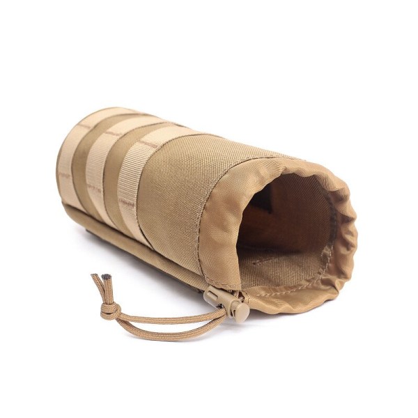Tactical Molle Vattenflaska Väska Påse Hållare Utomhus Resor Camping Vandring Cykling Fiske Jakt Vattenflaska Vattenkokare Vattenkokare Khaki