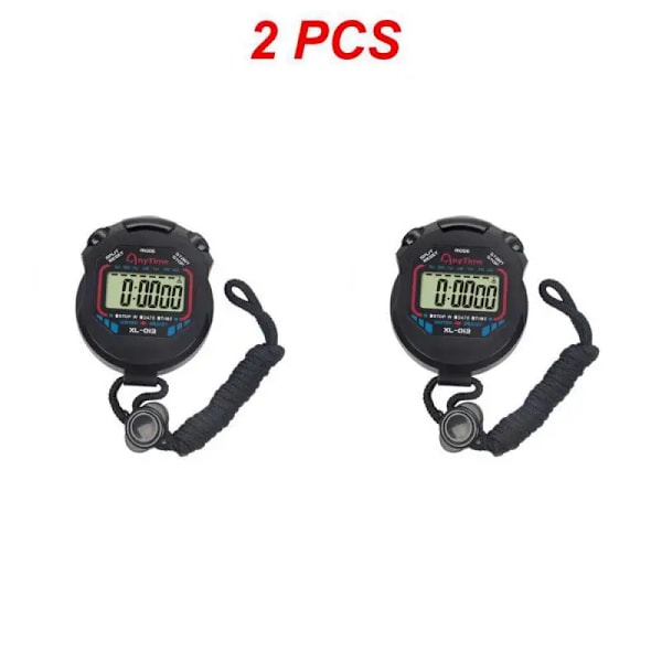 1~5PCS Kökstimer Klassisk Digital Professionell Handhållen LCD-kronograf Sportstoppur Timer Watch med Style A 2pcs