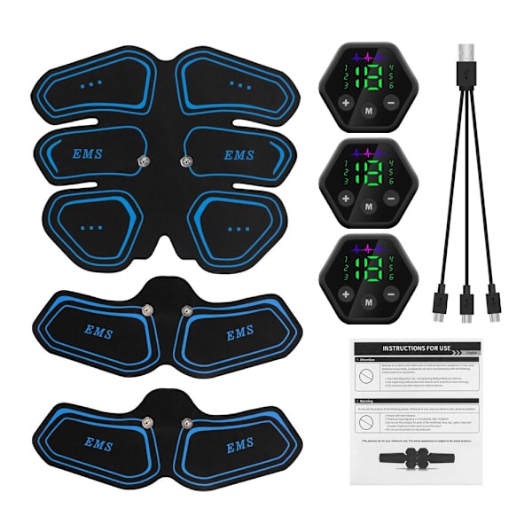 Muskelstimulator EMS Abdominal Höfttränare LCD Display Toner USB Abs Fitness Hemgym Kroppsbantning Waist trainer option 2