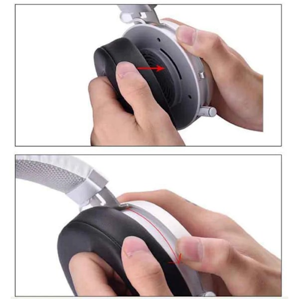 EarPads för Razer Kraken Pro V2 Ersättningsproteinläder & Memory Foam Gaming Hörlurar Oval Ear Cushion Razer hörlurar gray