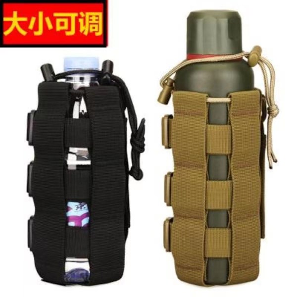 Utomhus vattenflaskpåse Tactical Molle vattenflaskapåse Oxford Cover hölster Camping vattenpåsar Vandring vattenkokare kaqi