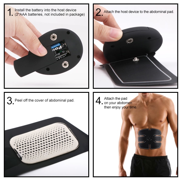 2022 Body EMS Hip Trainer Fitness ABS Muskelstimulator Viktminskning Buktränare för mag-/arm-/benträning män kvinnor 25Pair(50pieces)