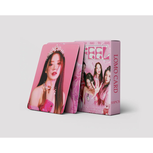 (G) I-DLE Lomo-fotokort 55 st (G) I-DLE I FEEL Nytt fotoalbum (G) I-DLE Mini Lomo-presentkort för fans (Queen 2)