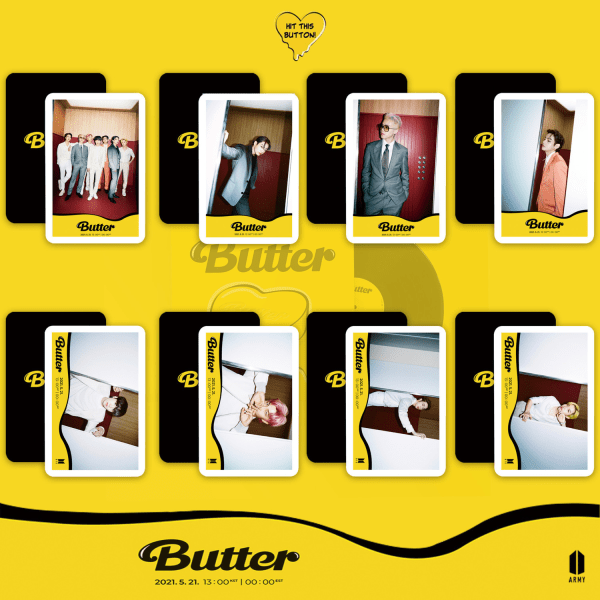 Bts Bulletproof Youth League Butter Peripheral Collection Vykort Jin Taiheng Lomo Card En ask med 55 st Bts 3 Album Collection