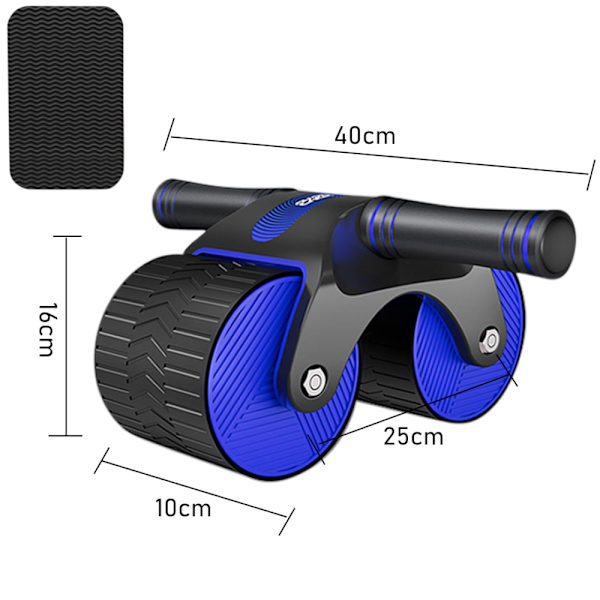 ABS Wheel Roller Automatisk Rebound Buke Stum Buke Roller Training Tränare Armmuskler Kroppsbyggande Fitness Style B Blue