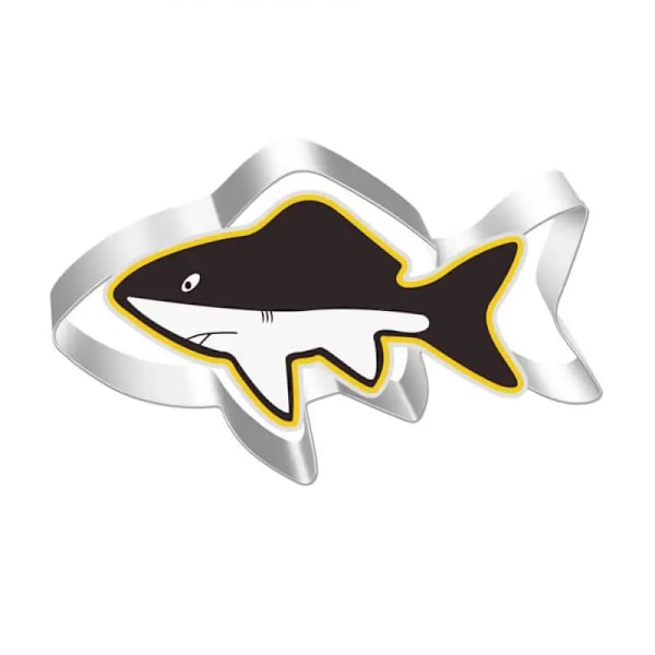 Kakformar Formar Rostfritt stål Söt djur Katt Fisk Form Form DIY Fondant Bakverk Dekorera Bakning Köksredskap Shark 7029