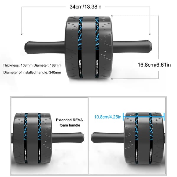 Magträning Roller Core Stärkande tåg Black Blue no Mat