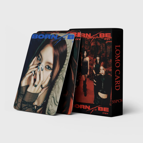 55st/ Set Kpop ITZY BORN TO BE fotokort CHESHIRE Blah Blah Blah lomo kort itzy album RINGO fotokort 04