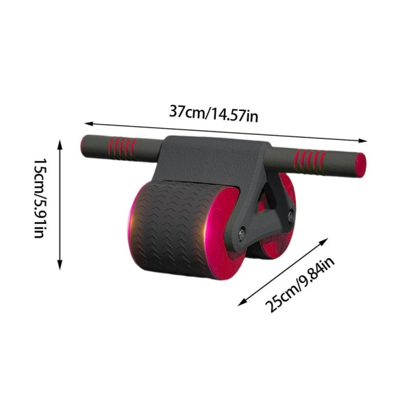 Fitness Abdominal Wheel Automatisk Rebound Ab Rolle Red