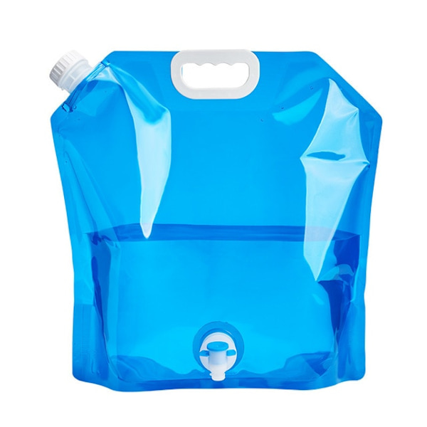 5/10L Camping vattenpåse Bärbar hopfällbar vattenhink Stor vattenbehållare Utomhus Resor Hopfällbar påse Burk Camping Supplies 5L Blue