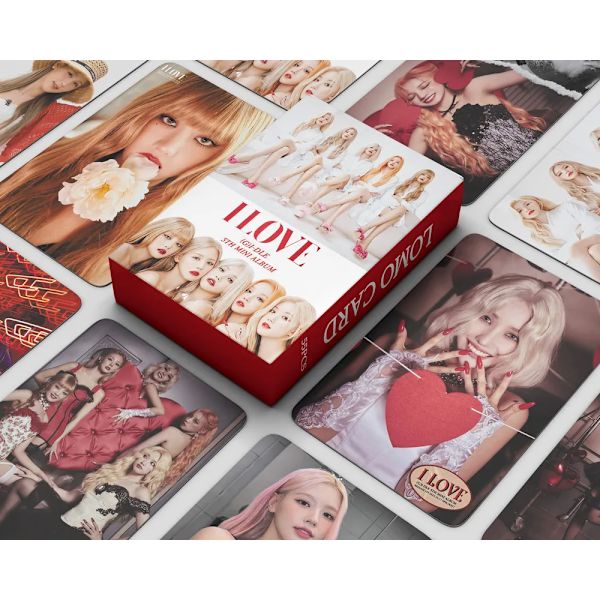 55st/kartong Kpop IVE WAVE fotokort gidle I feel lomo cards Wonyoung solo fotokort för studentpresenter 09