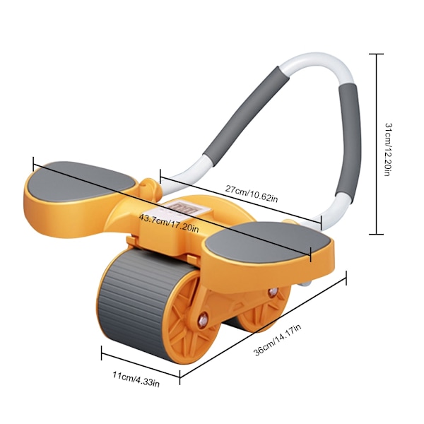 Ab Roller Wheel Magmuskler Fitness Wheel Au Orange with timer