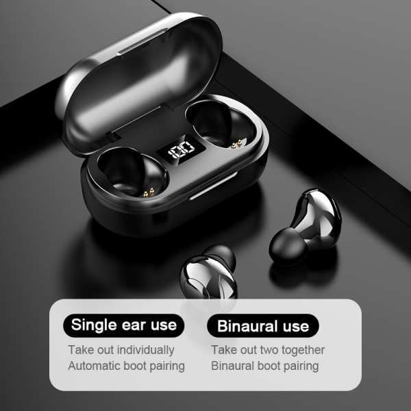 T8 TWS Bluetooth 5.0 hörlurar med laddningsbox W Pink