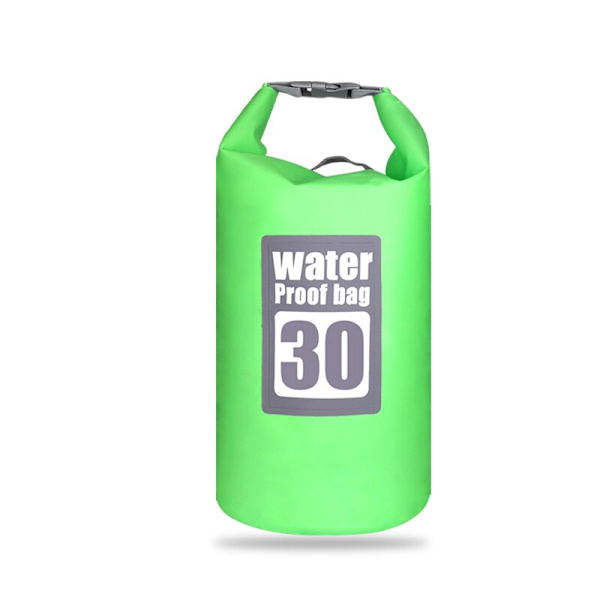 PVC Vattentät Torrväska 5L/10L/15L/20L/30L Utomhusdykning Vikbar förvaring Strandsimväska Rafting River Ocean Ryggsäck 30L Green
