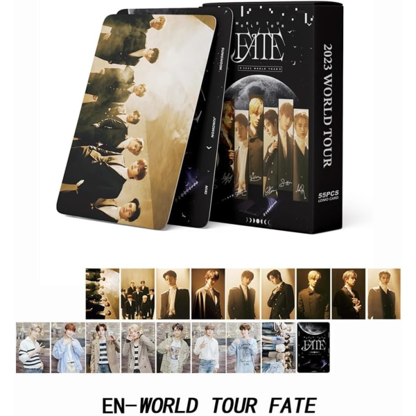 LzStop Kpop ENHYPEN Lomo Cards 55st ENHYPEN FATE Nytt album fotokort ENHYPEN Mini Lomo vykort för fans Present (World Tour FATE)