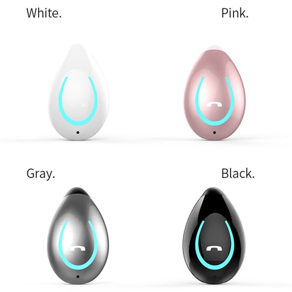Mini Wireless Bluetooth 5.0 Ear Pieces Single Ear Gray