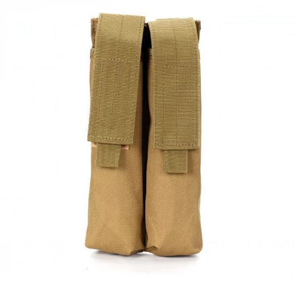 Tactical Airsoft P90 Molle Dubbel Magasinficka Utomhus Military Utility Jakt Midjeväska UMP Dump Drop Mag hölsterpåsar DE