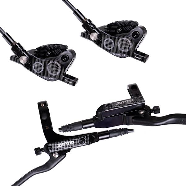 ZTTO MTB Hydrauliska bromsar 4 kolv bromsok M840 Bromsbelägg Skiva 160mm Set Cykelkomponenter Red-A
