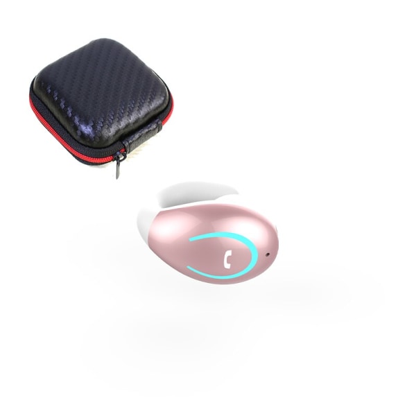 Mini Wireless Bluetooth 5.0 Ear Pieces Single Ear Box pink