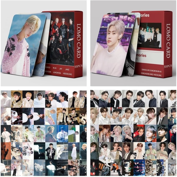 2 Pack/110st ENHYPEN Lomo Cards ENHYPEN New Album ENHYPEN Mini Photocards Poster Cards for Fans (109 Bit ANSWER+ DAG 1) 110 Coins Memories+sacrifice