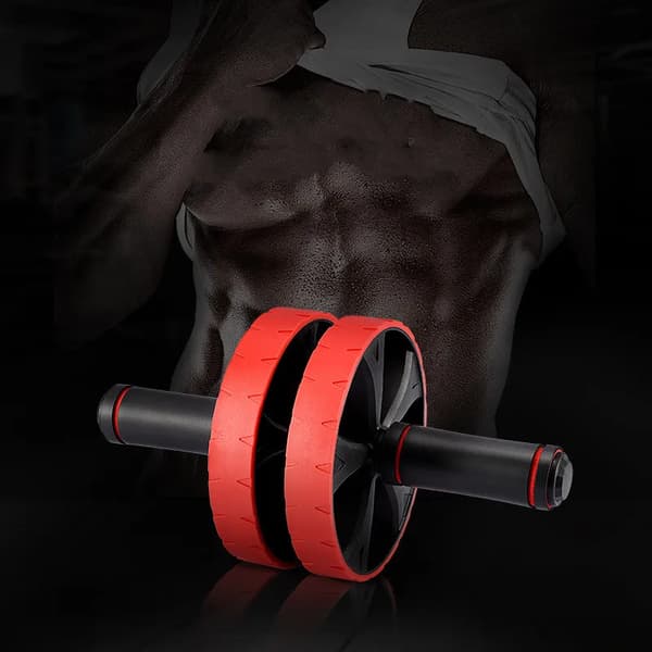 2 hjul Press AB Roller Rope Set GYM Utrustning Ho Black