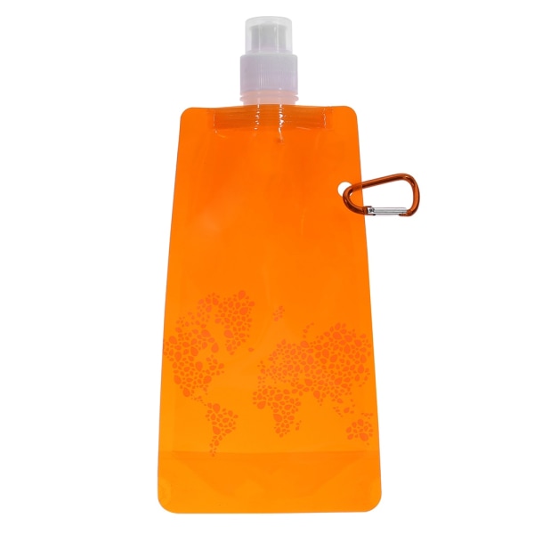 500 ml mjuk flaska vattenpåse Bärbar Ultralätt hopfällbar vattenpåse dricksvattenflaska Vattenpåse Löpning Camping Vandring 500M Orange