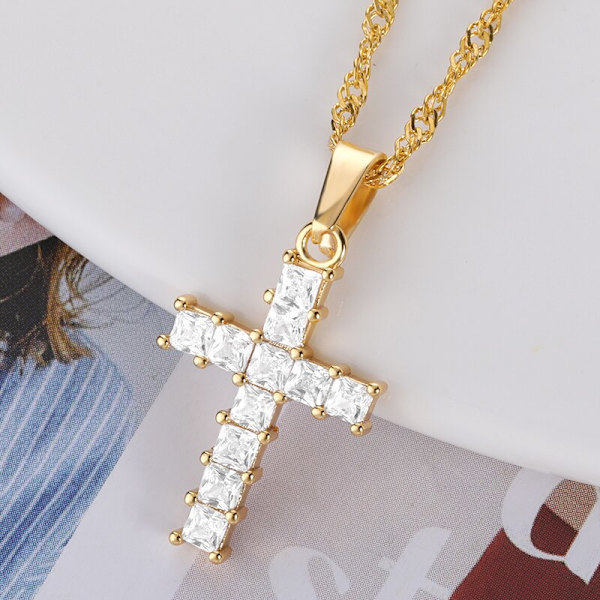 2023 Mode Dam Lyx Kristaller Jesus Cross Pen N00841P
