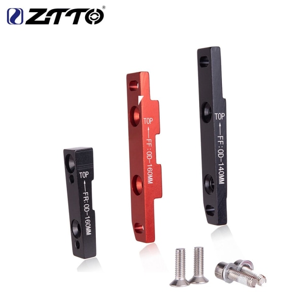 ZTTO Ultralight Road Bike Skivbroms Set Flat Mount Adapter Cykel Skivbroms Adapter Fäste för 140 160 mm rotorcykeldelar FR160 red