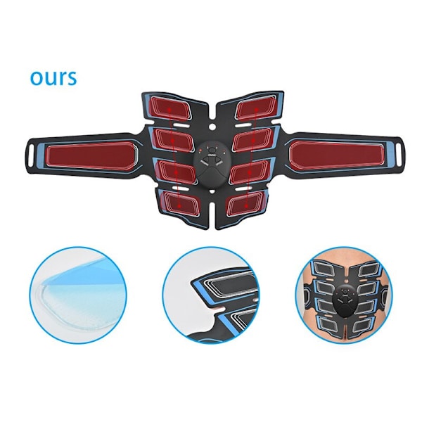 Elektrisk muskelstimulator Myostimulator EMS Trådlös skinkor Höfttränare Magstimulator Fitness Body Bantning Massager B