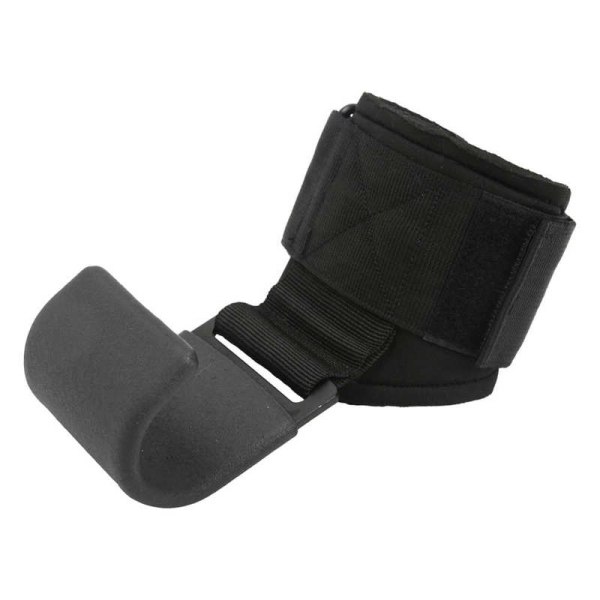 Tyngdlyftskrok Handgrepp Stålkrok Heavy Duty Lifting Grip Anti Slip Pull-ups Krokar Power Lifting Handskar för gym 1pc black