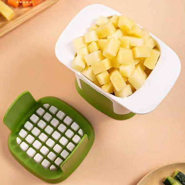 Multifunktionell Grönsakshackare Pommes Frites Skärare Hushållshand Tryck Lök Tärning Gurka Potatisskivare Köksredskap B
