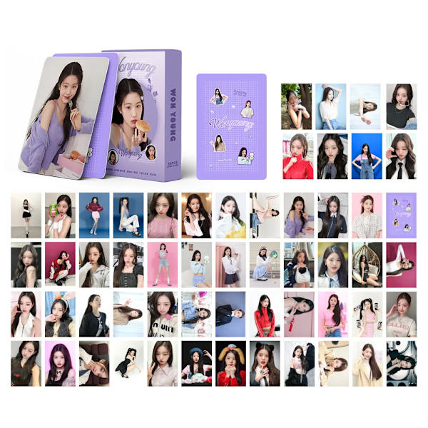 55st/kartong Kpop GIDLE Nytt album JAG KÄNNER fotokort I am FREE-TY lomo-kort IVE Vann Young MÖRKBLODS-fotokort 05