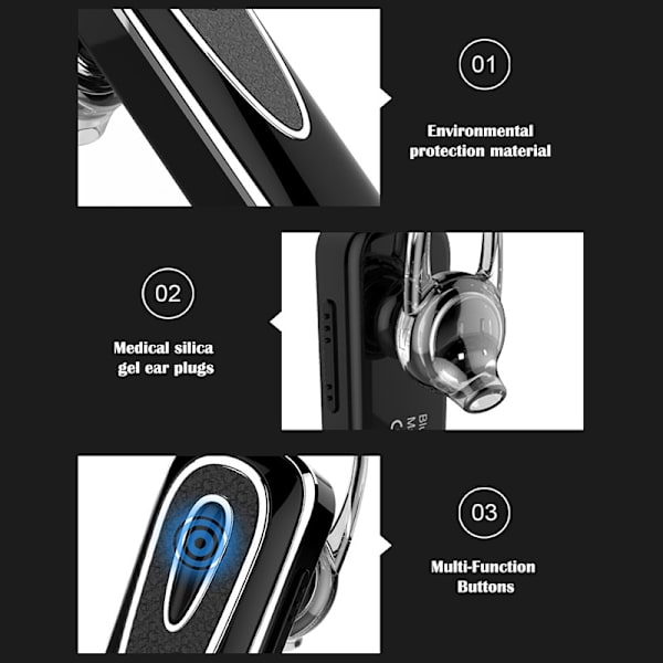 Trådlösa musikhörlurar brusreducerande bluetooth Gold Storage