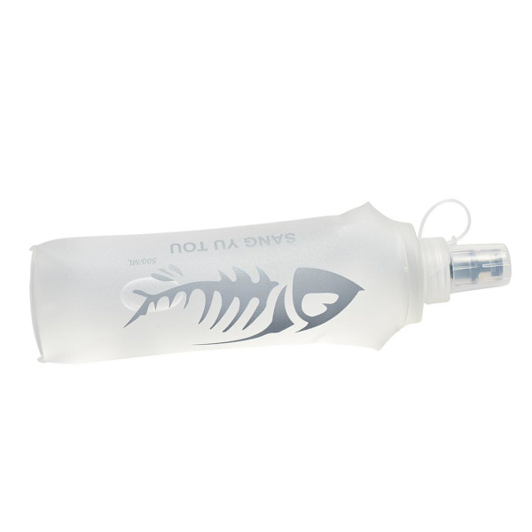 250 ml 500 ml hopfällbar vattenpåse Bärbar Ultralätt TPU Mjuk kolv Vattenflaska Utomhus Sport Vandring Camping Vikbar vattenpåse 500ml clear color