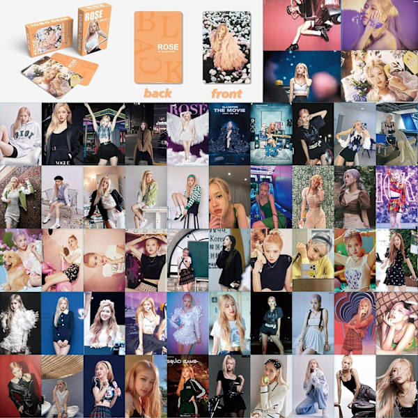 ELEFAD 55st Blackpink Lomo-kort Blackpink Album Kpop-vykort för Blink Collection Collections (4st) 4 Pcs.