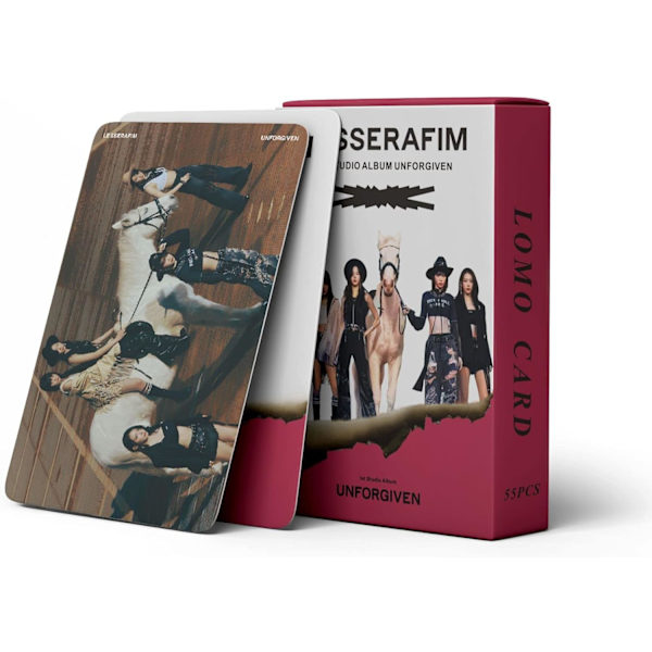 TBTL 55st Le Serafim Lomo Fotokort Le Serafim Unforgiven New Album Lomo Cards Vykort Present till Fans (B) b