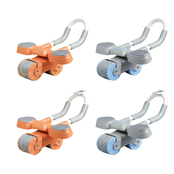 Maghjul Automatisk studsande mage Sammandragning Balanserat hushållsstöd Tränare Rull Fitness Orange Gray with timer