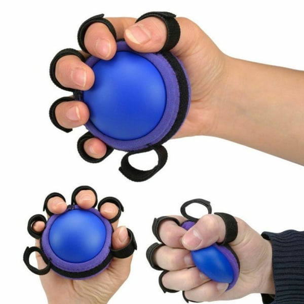 Handgrepp PU Ball Finger Träning Hemiplegi Träning Power Gummi Rehabilitering Träning Gripper Blue