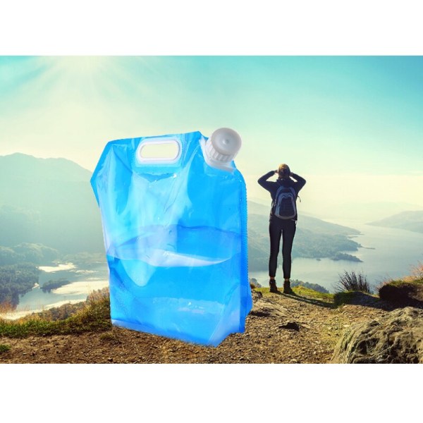 Utomhusresor Hopfällbar påse Burk Campingtillbehör 5/10L Camping vattenpåse Bärbar hopfällbar vattenhink Stor vattenbehållare 5L
