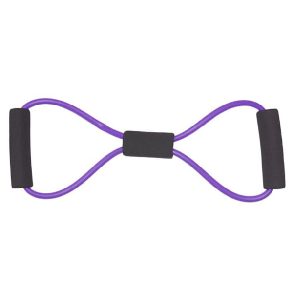 Mycket elastiskt yogarep Tpe Fitness 8-ords bröstexpanderrep Hållbart motståndsband Tränade muskler Spännrep purple