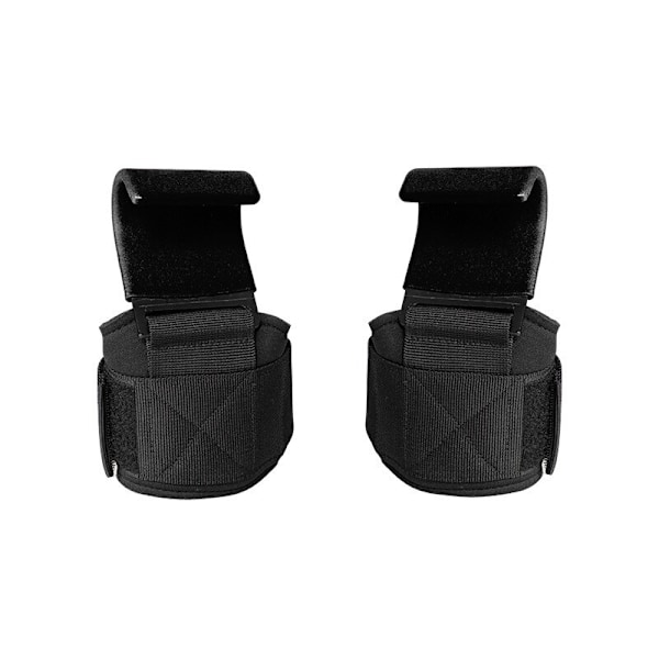 Gym Tyngdlyftning Krok Grepp Remmar Halkfri Fitness Träning Handledshandskar Pull-up krokar Grepp Remmar med handledsband Red