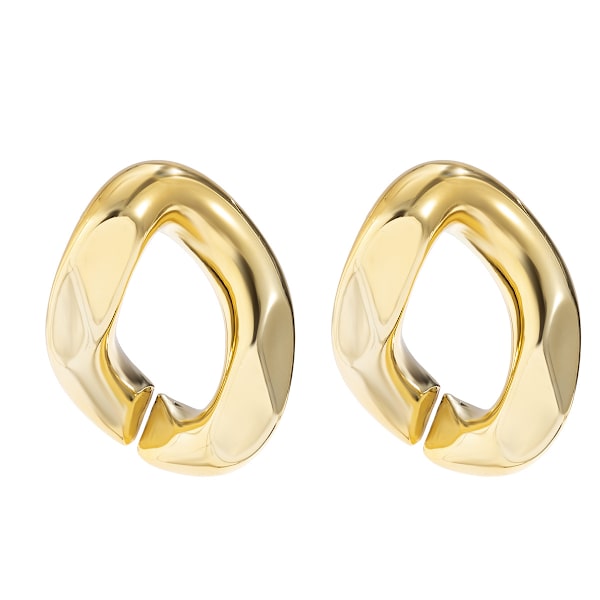 Punk Överdriven slipvinkel Geometrisk knapp Hip Hop Nyckelbenshalsband Sweet Cool Metal Texture Chain Nisch Halsband Gold Earrings 2629