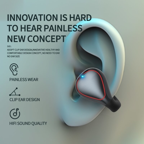 T20 TWS trådlös hörlur Bluetooth 5.0 Stereo Ear Black