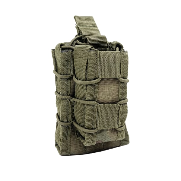Tactical Molle Dubbeldäckare Magasinpåse Hållare M4 M14 Military Airsoft Single 9mm Mag Carrier Holster Hunting Midjepåsar DE