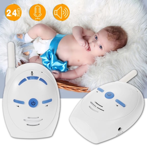 V20 Trådlös Röst Baby Monitor Hemma Ljudmonitor Monitor för äldre och barn stöder torrt batteri European English Eu